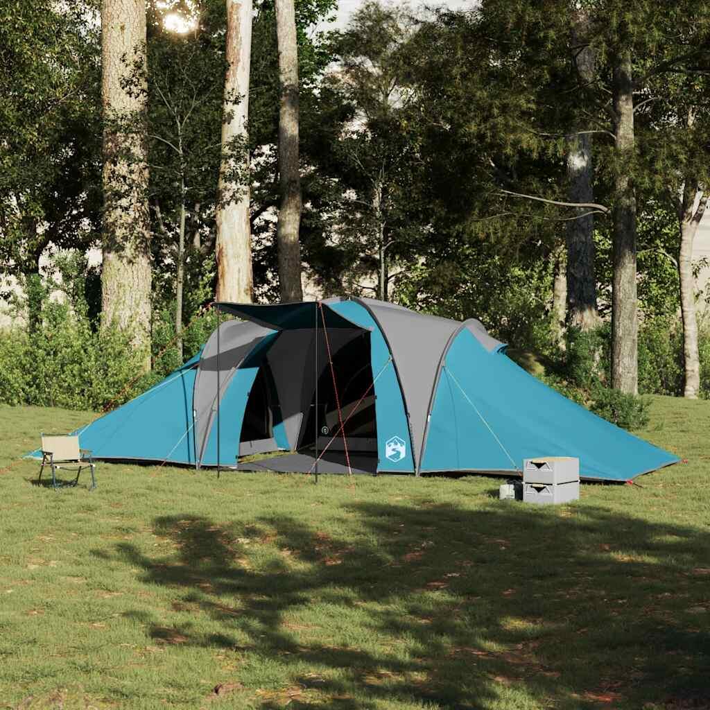Tenda a cupola VidaXL 6 persone impermeabile blu 3/4