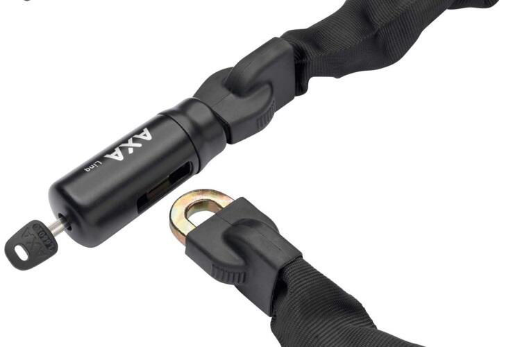 AXA Kettenschloss Linq 100 Länge 100cm, Stärke 9,5mm, schwarz 2/7