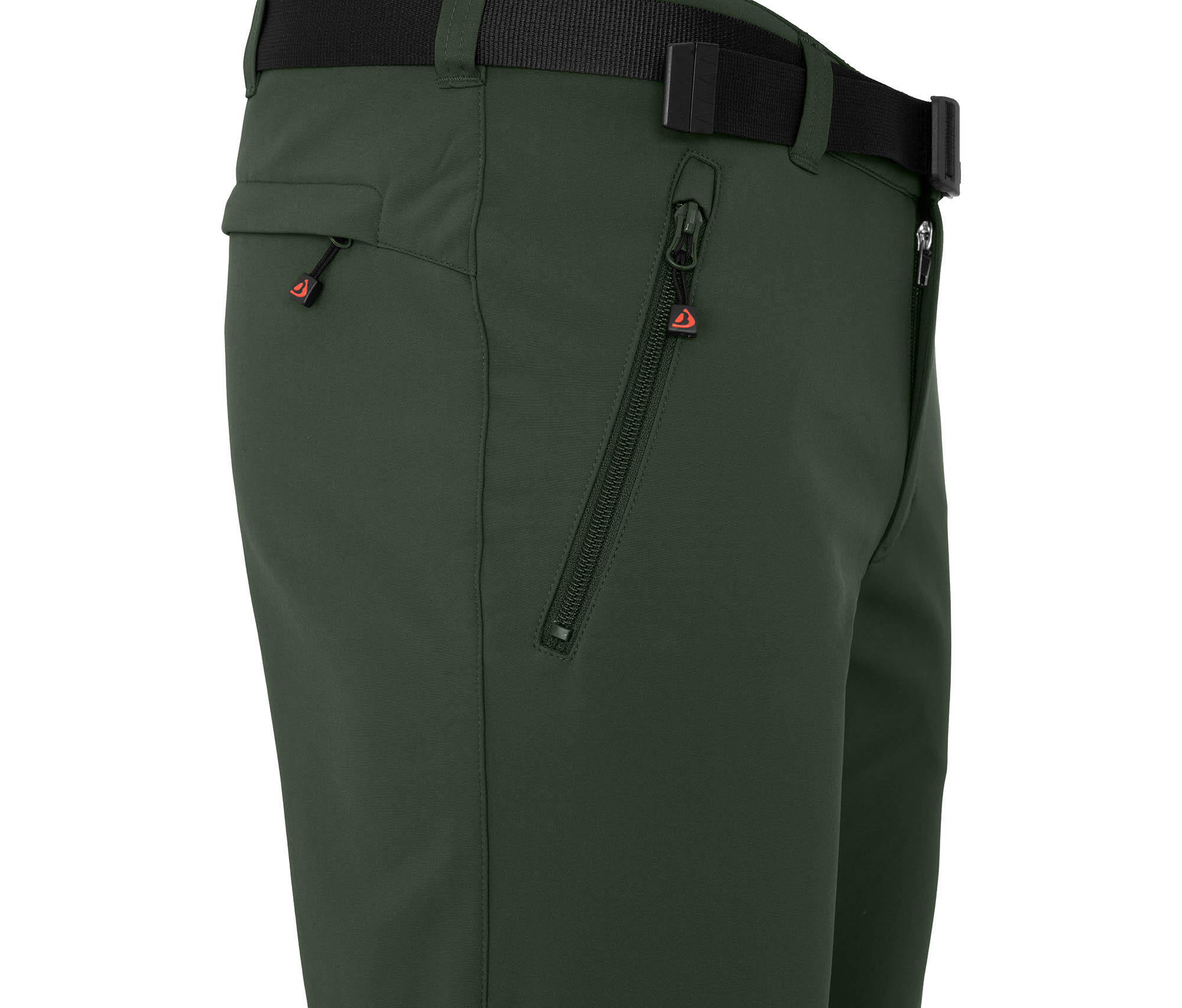 Herren Winter Softshellhose winddicht, mit warmem Innenfleece Grün 3/4