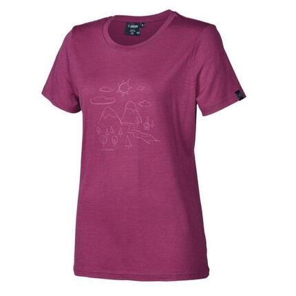 T-Shirt UW Cilla Outdoor Damen - 100% Merinowolle - Rosa