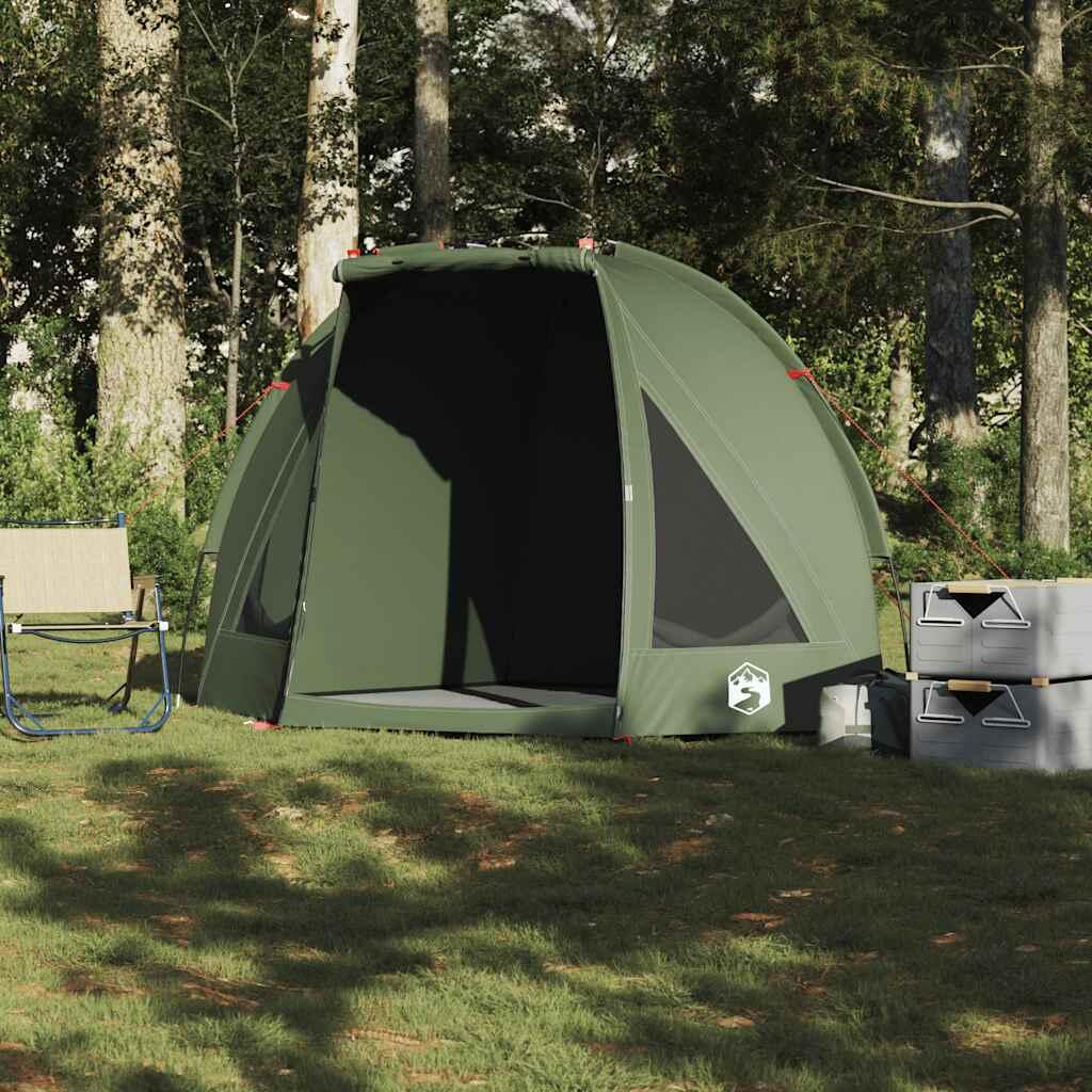 Tenda da pesca impermeabile VidaXL verde oliva 3/4