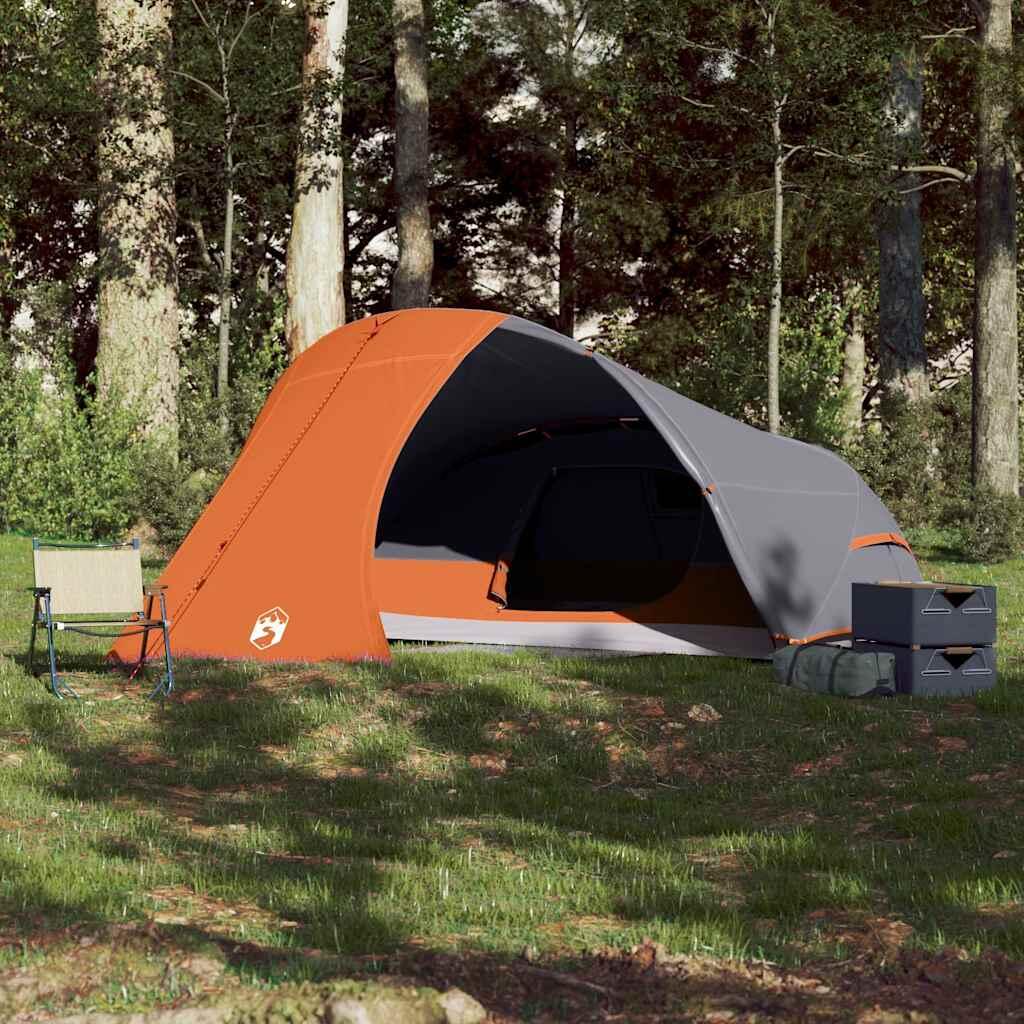 Tente dôme VidaXL 4 personnes imperméable orange 3/7
