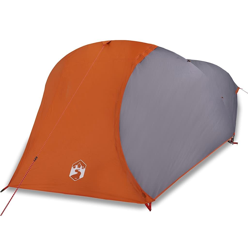 Tente dôme VidaXL 4 personnes imperméable orange 2/7