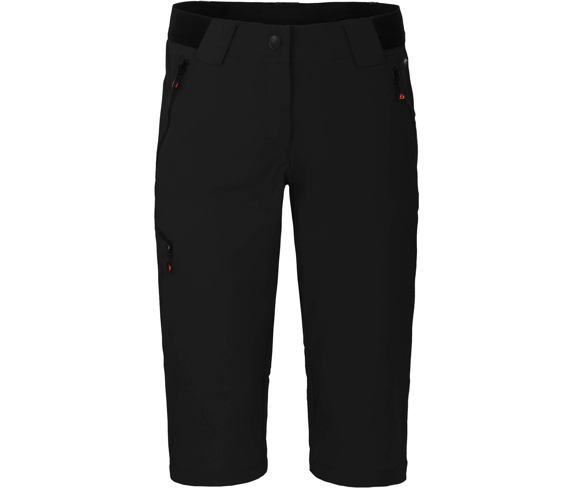 BERGSON 3/4 Wanderhose leicht, strapazierfähig Schwarz