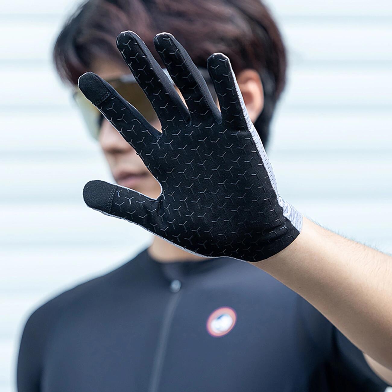 Guantes de ciclismo transpirables de dedo completo Rockbros - Gris 4/6