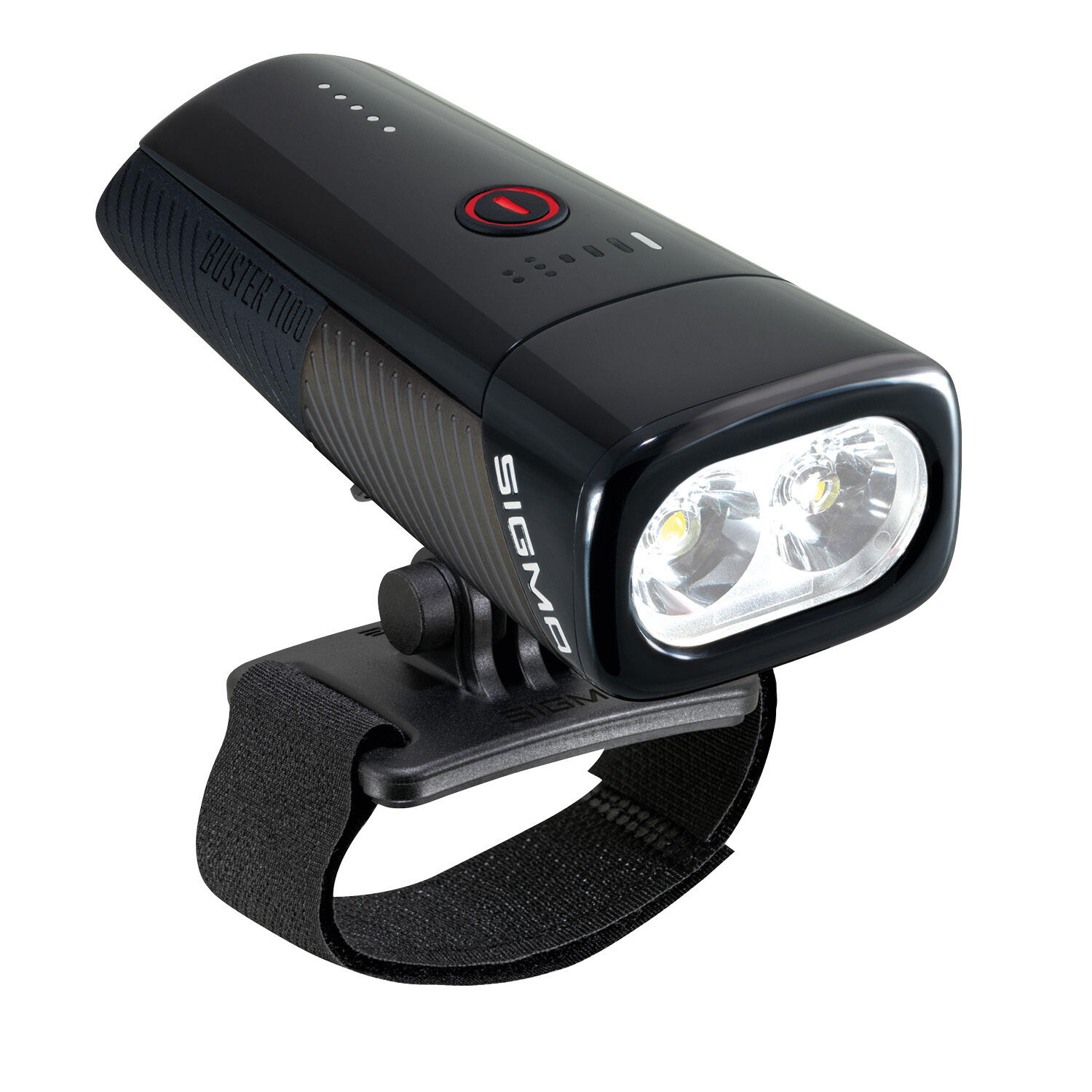 SIGMA Sigma Buster 1100 LED Headlight with Helmet Holder - Li-ion Battery USB