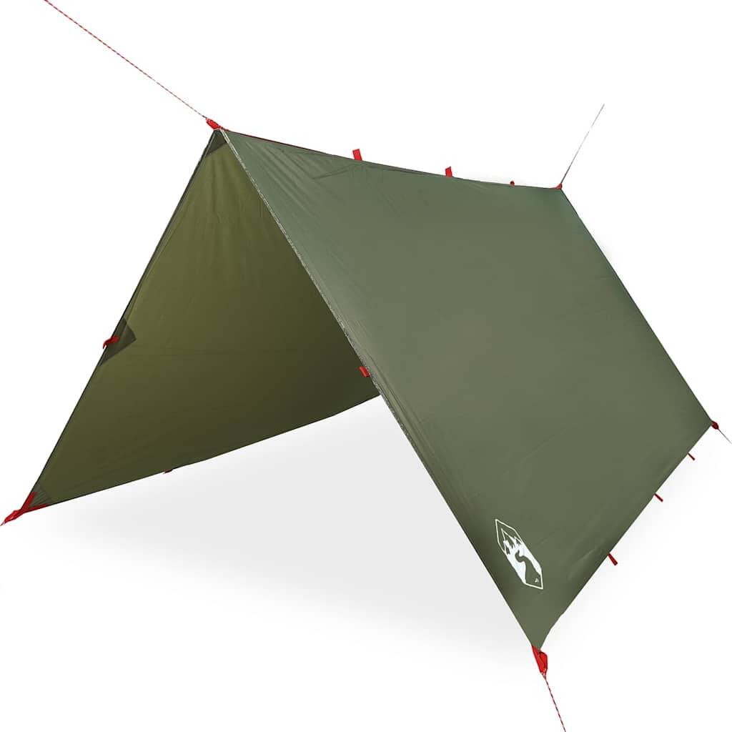 Tendalino da campeggio impermeabile 306x306 cm verde oliva - VidaXL. 2/7