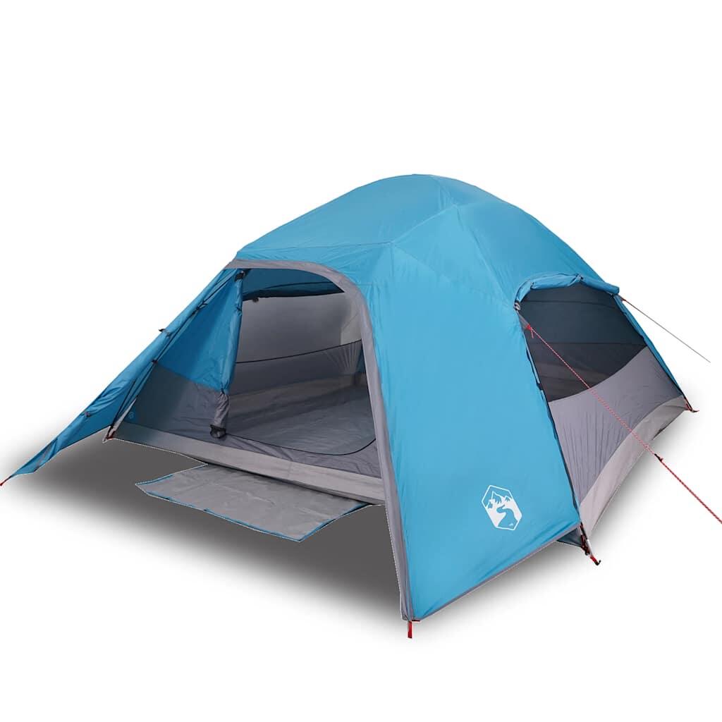 Tenda da campeggio vidaxl tenda a cupola blu 4 persone 2/7