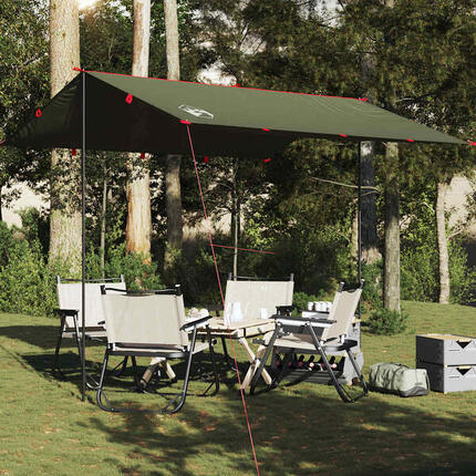 Canopée de Camping Vidaxl 306x306 cm Vert Olive Durable