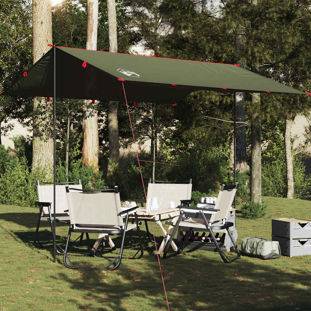 Vidaxl - Auvent De Camping Étanche 306x306 Cm En Vert Olive - Tente - Incolore|vert - 2 Places - Decathlon