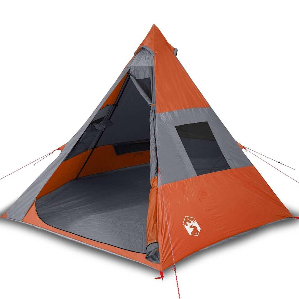 Vidaxl Tente Tipi 7 Personnes Imperméable en Orange 2/7