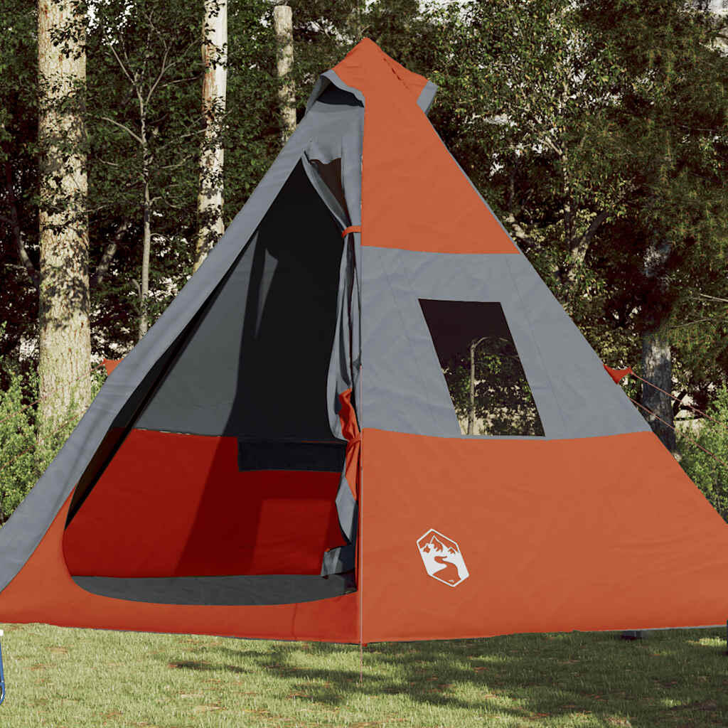 Tent vidaxl modern orange for 7 persons