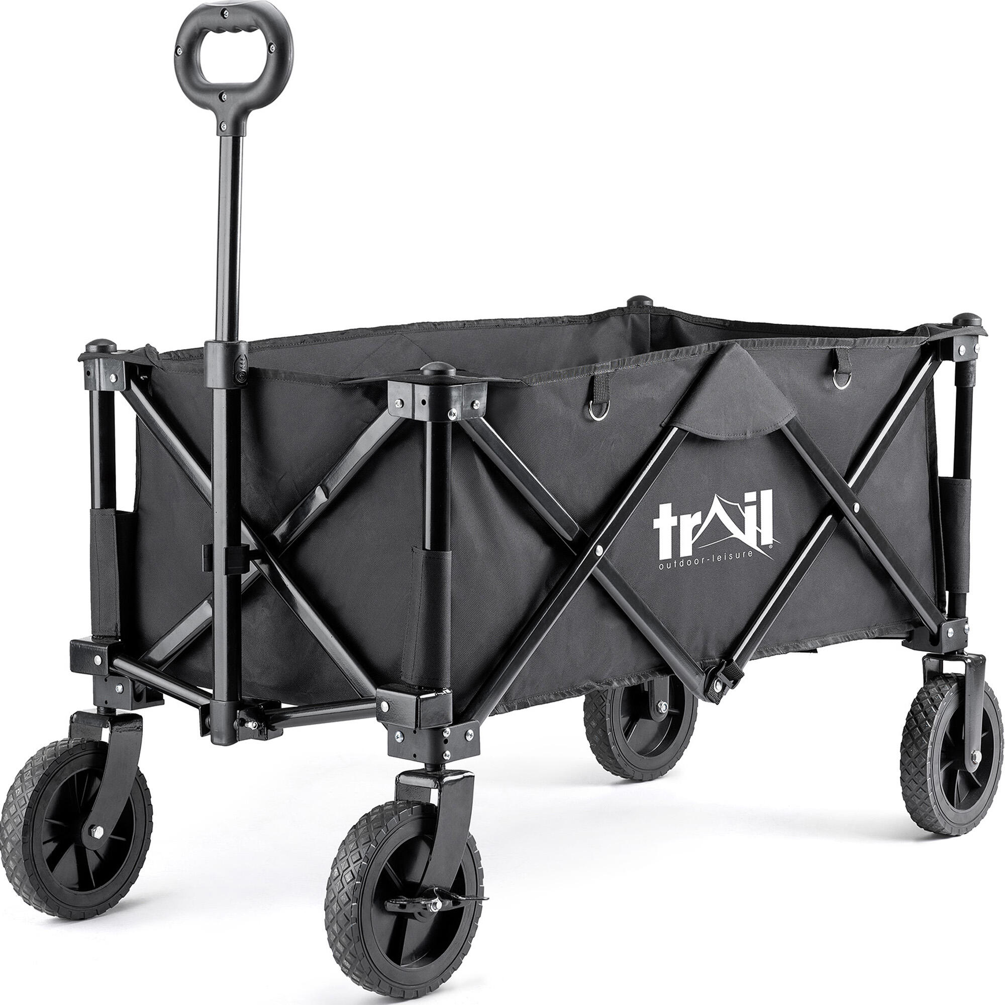 TRAIL OUTDOOR LEISURE Trail Camping Festival Trolley Folding Beach Cart Garden Wagon Heavy Duty 80kg