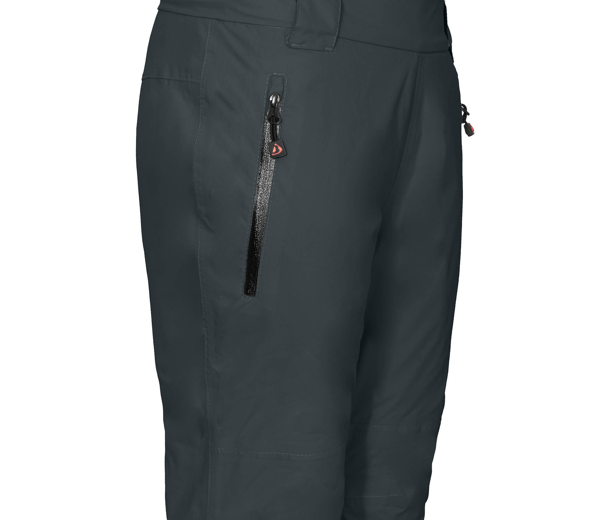 (Über-) Regenhose leicht wattiert, 12000 mm Wassersäule grau 3/4