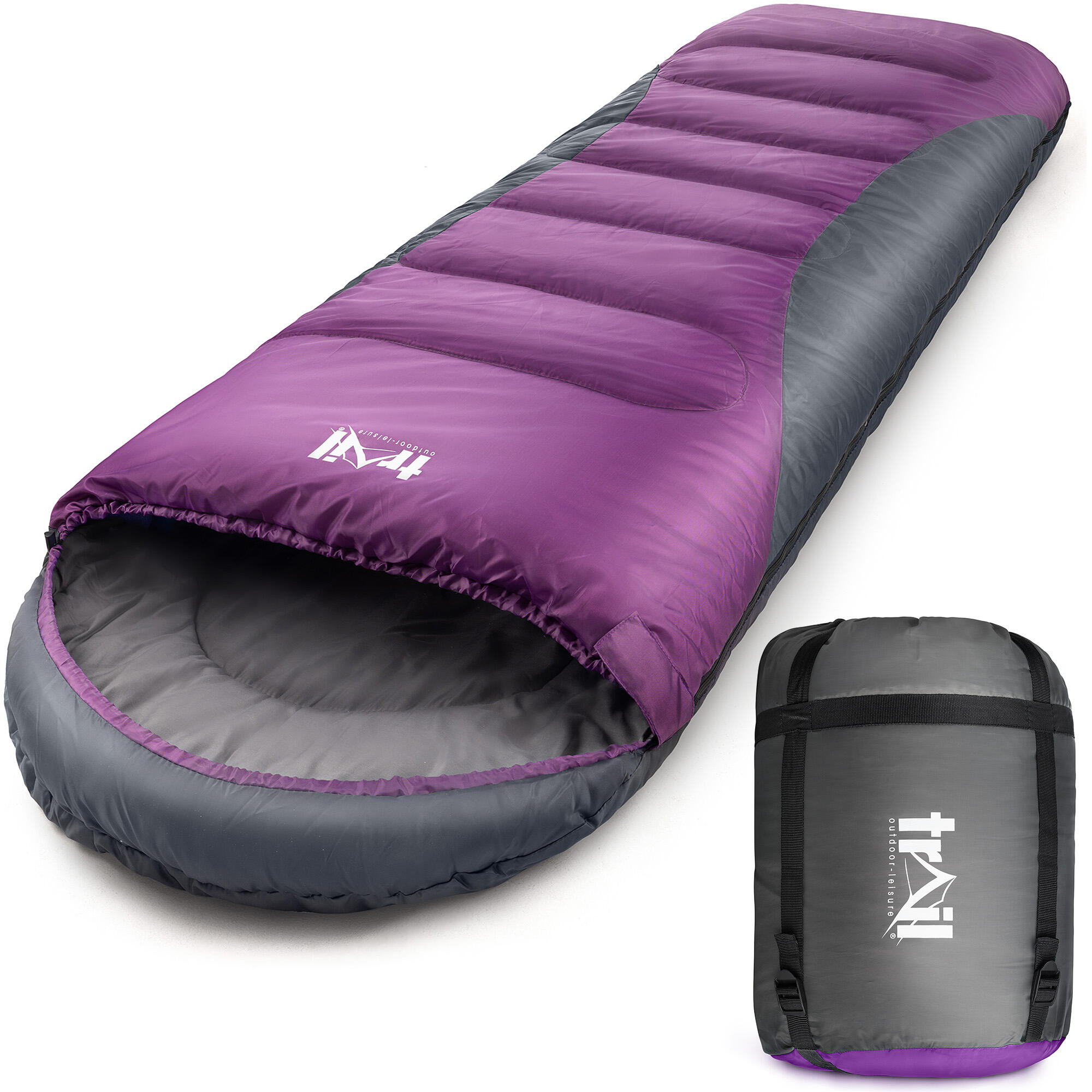 Trail Alpine 400 Hooded Envelope Sleeping Bag 3 4 Season Camping