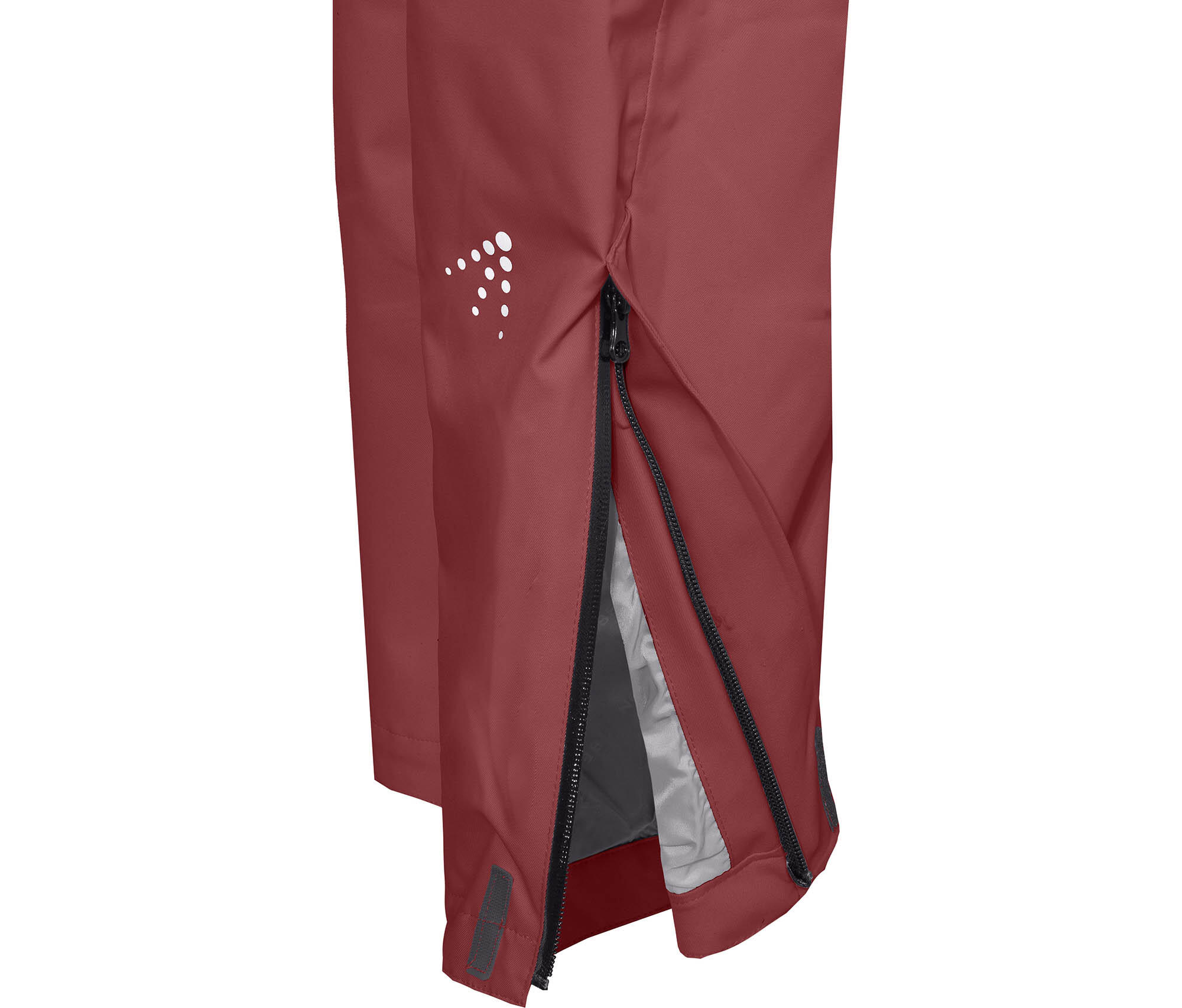 (Über-) Regenhose recycelt, leicht wattiert, 20000 mm Wassersäule Braun 4/4