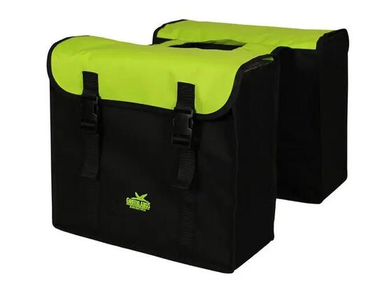 Sacoche Double Greenlands Noir-Vert - Capacité 35L