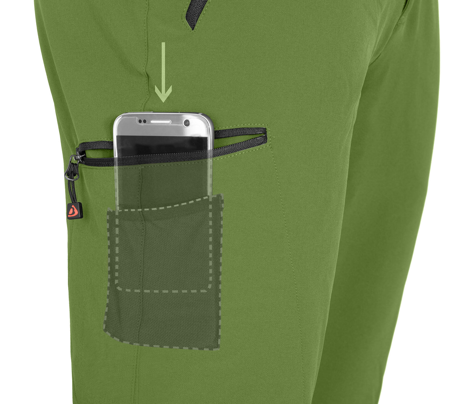 Winter Wanderhose aus recyceltem Polyester Grün 4/5