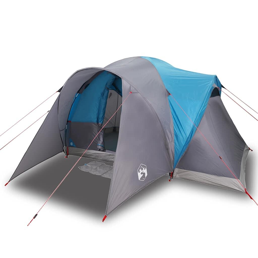 VidaXL Tenda a cupola 6 persone impermeabile blu 2/7