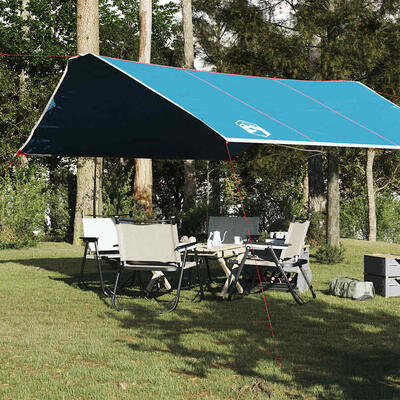 Plandeka kempingowa vidaXL niebieska wodoodporna 420x440 cm