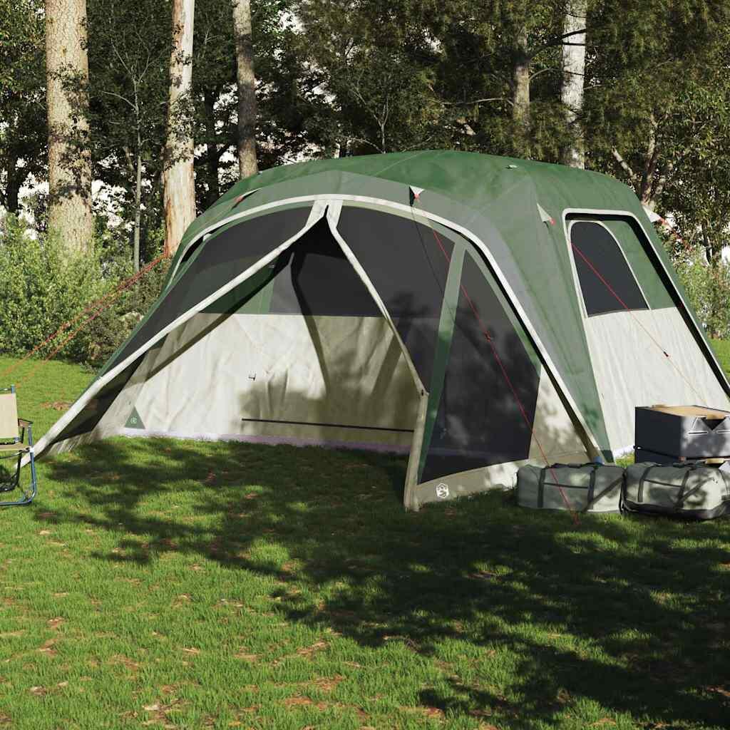Tienda familiar Vidaxl con toldo - impermeable para 6 personas verde 3/7