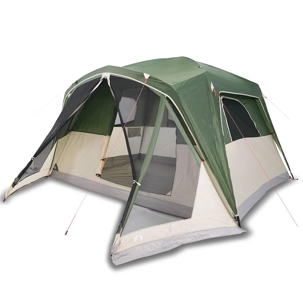 Tienda familiar Vidaxl con toldo - impermeable para 6 personas verde 2/7