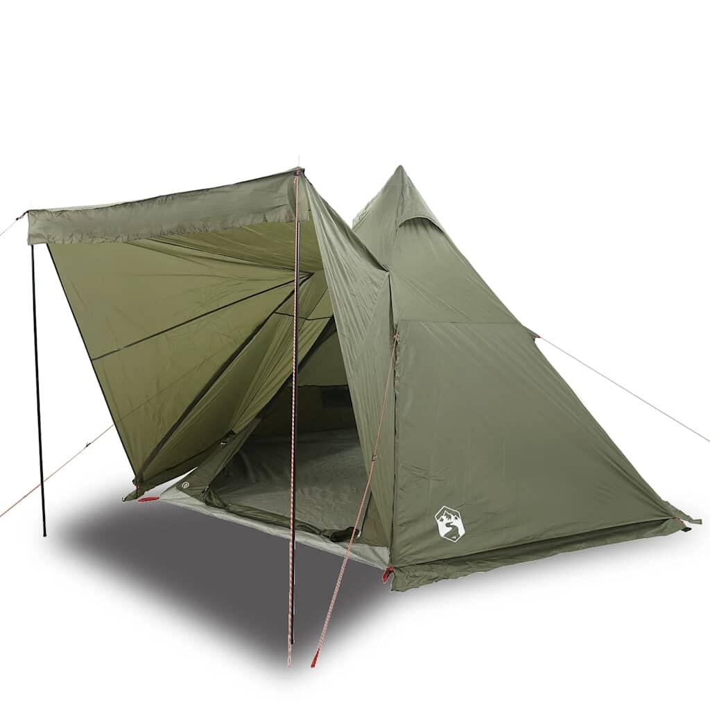 Tente tipi VidaXL 6 personnes imperméable vert olive 2/7