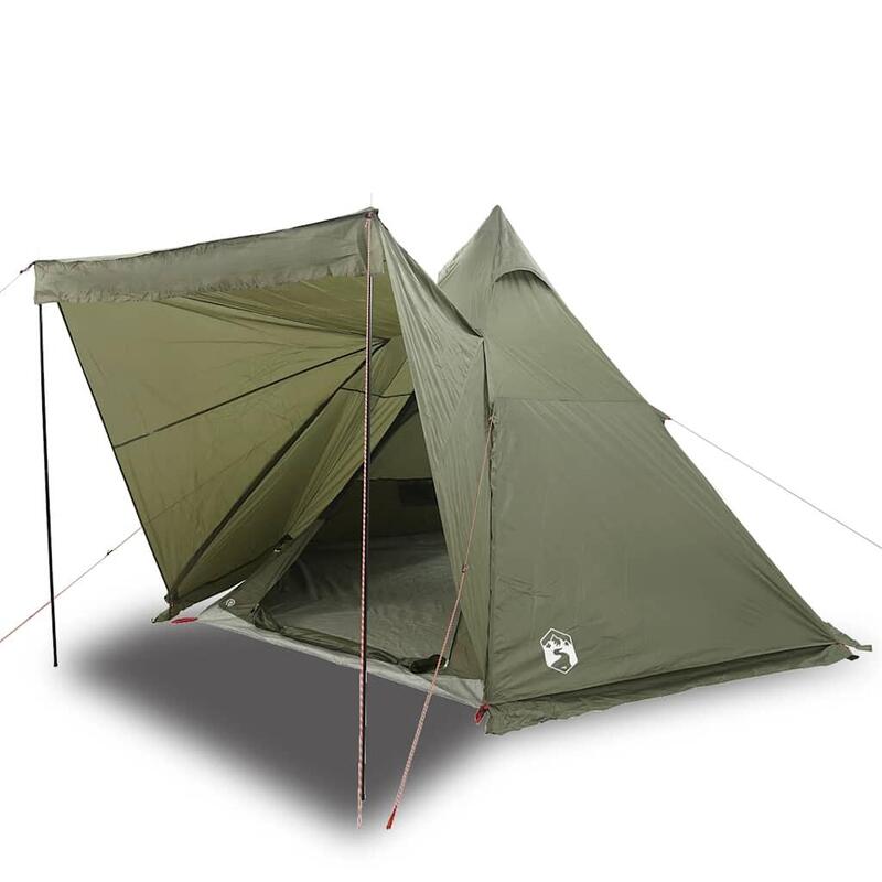 Cort tipi VidaXL 6 persoane impermeabil verde olive