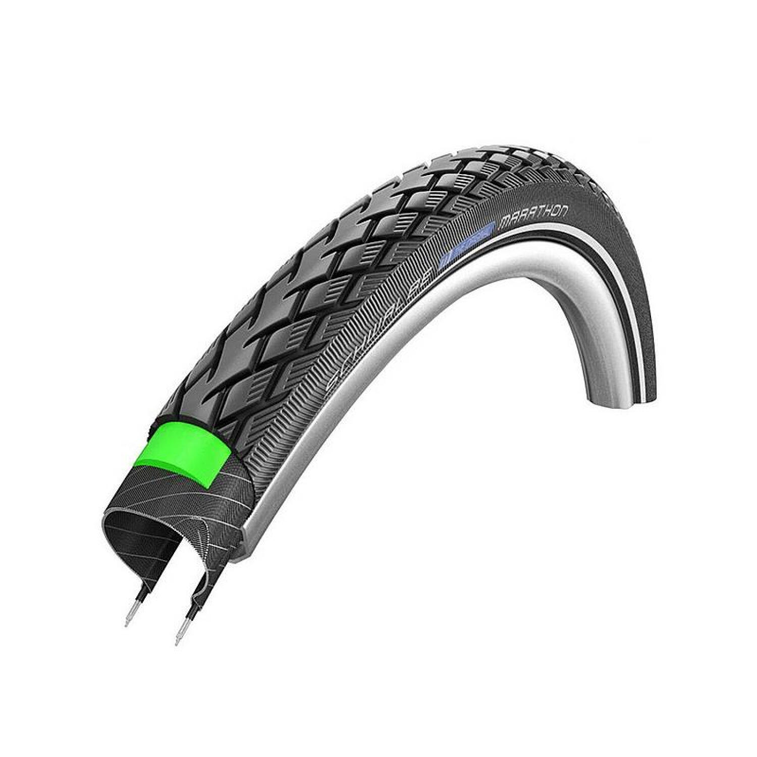 Schwalbe - Pneu Schwalbe Green Marathon 28'' Tubetype Rigide Addix Eco Greenguard E-25 Refl - Pneu - Noir - Taille Unique - Decathlon