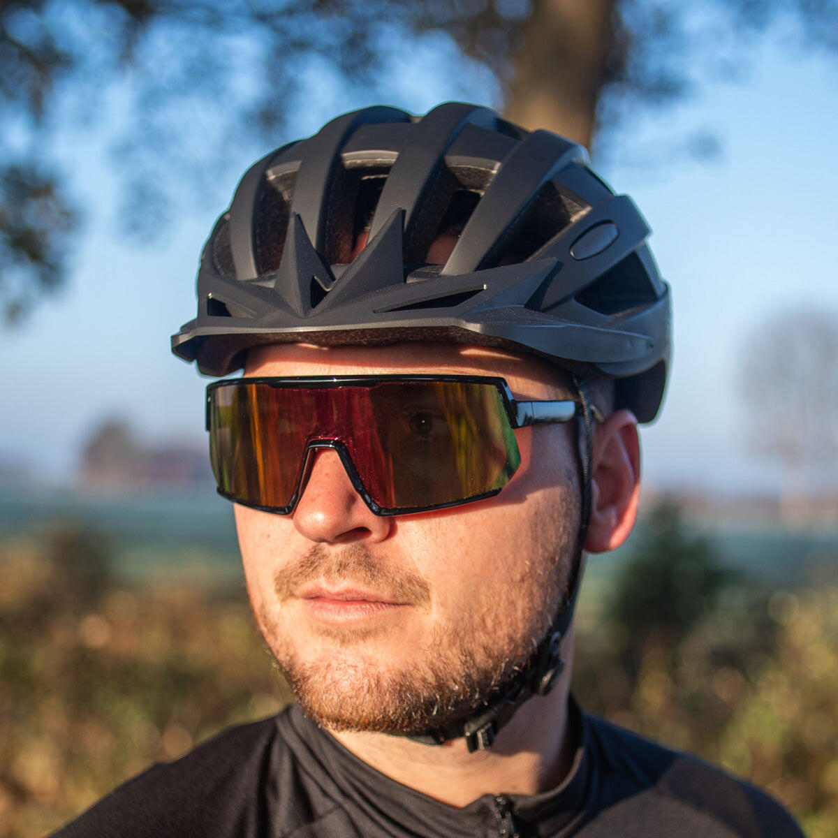 Capacete de ciclismo All-Road Preto Mate, tamanho M 7/7