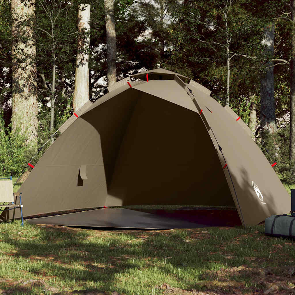 Vidaxl - Vidaxl Tente 4 Personnes À Déploiement Rapide - Marron - Tente - Incolore|marron - 4 Places - Decathlon