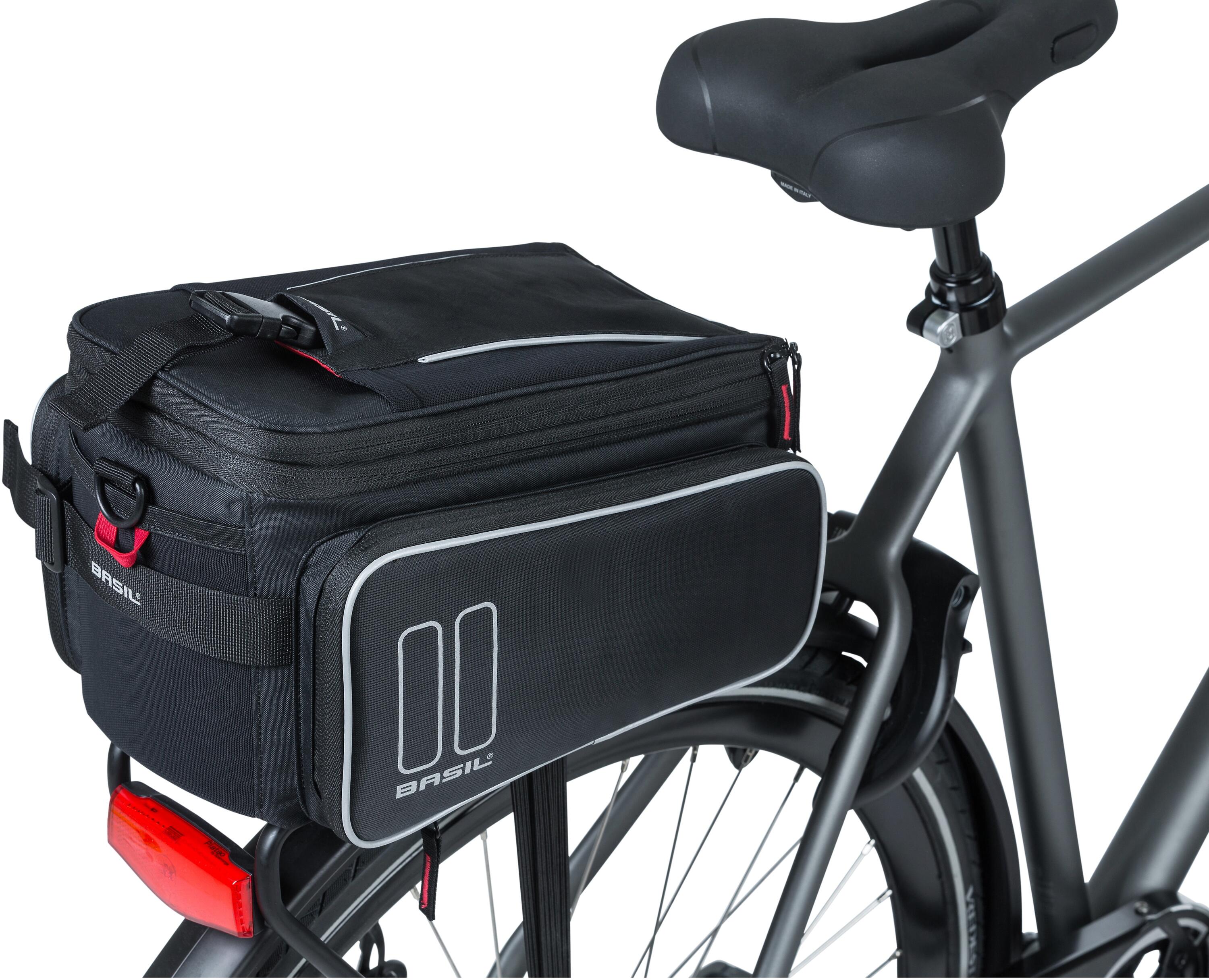 Basil Gepäckträgertasche Sport Design Schwarz, 36x26x43cm, 7-15 ltr, MIK 2/7