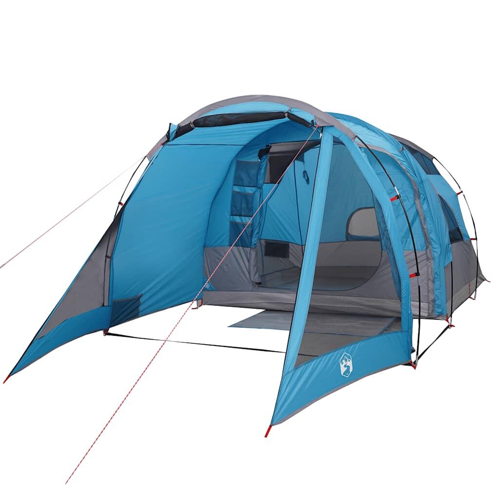 Tienda de túnel Vidaxl 4 personas impermeable azul 3/7