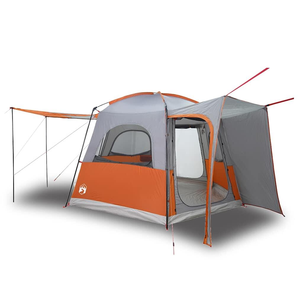 Vidaxl Carpa para 4 Personas Impermeable en Gris y Naranja 2/7
