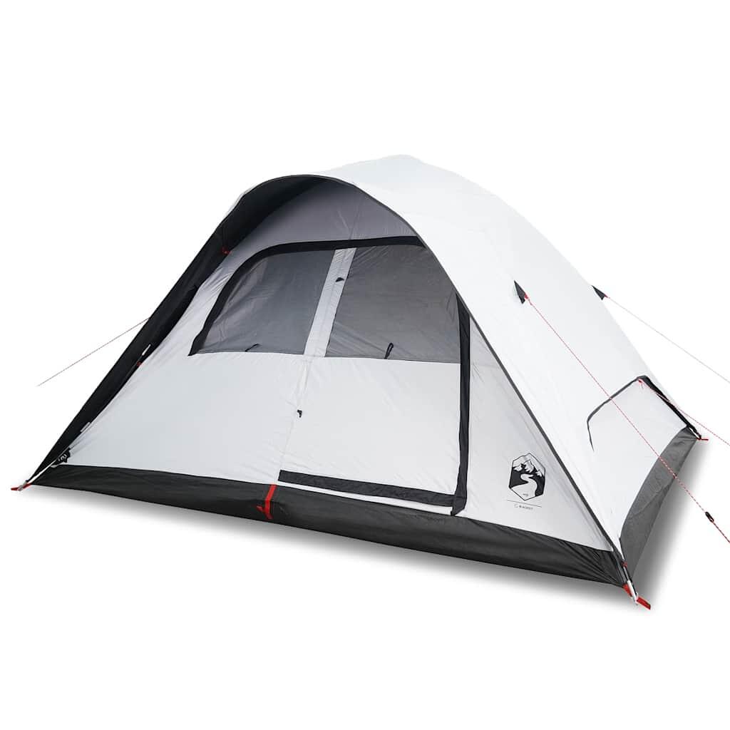VidaXL Carpa Domo de 6 Personas - Impermeable y Oscurecedora Blanca 2/7