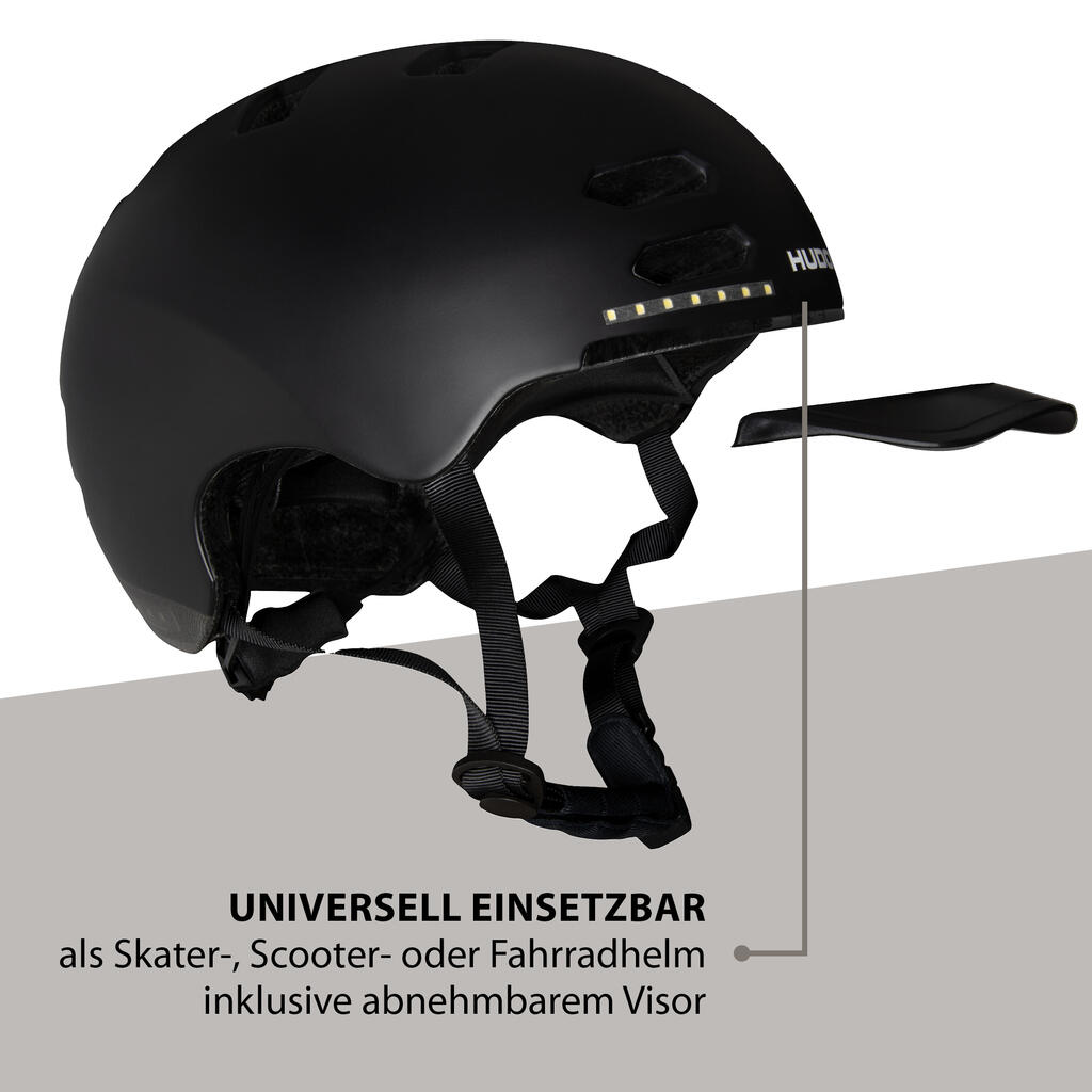 Casco bici a LED Hudora 4/7