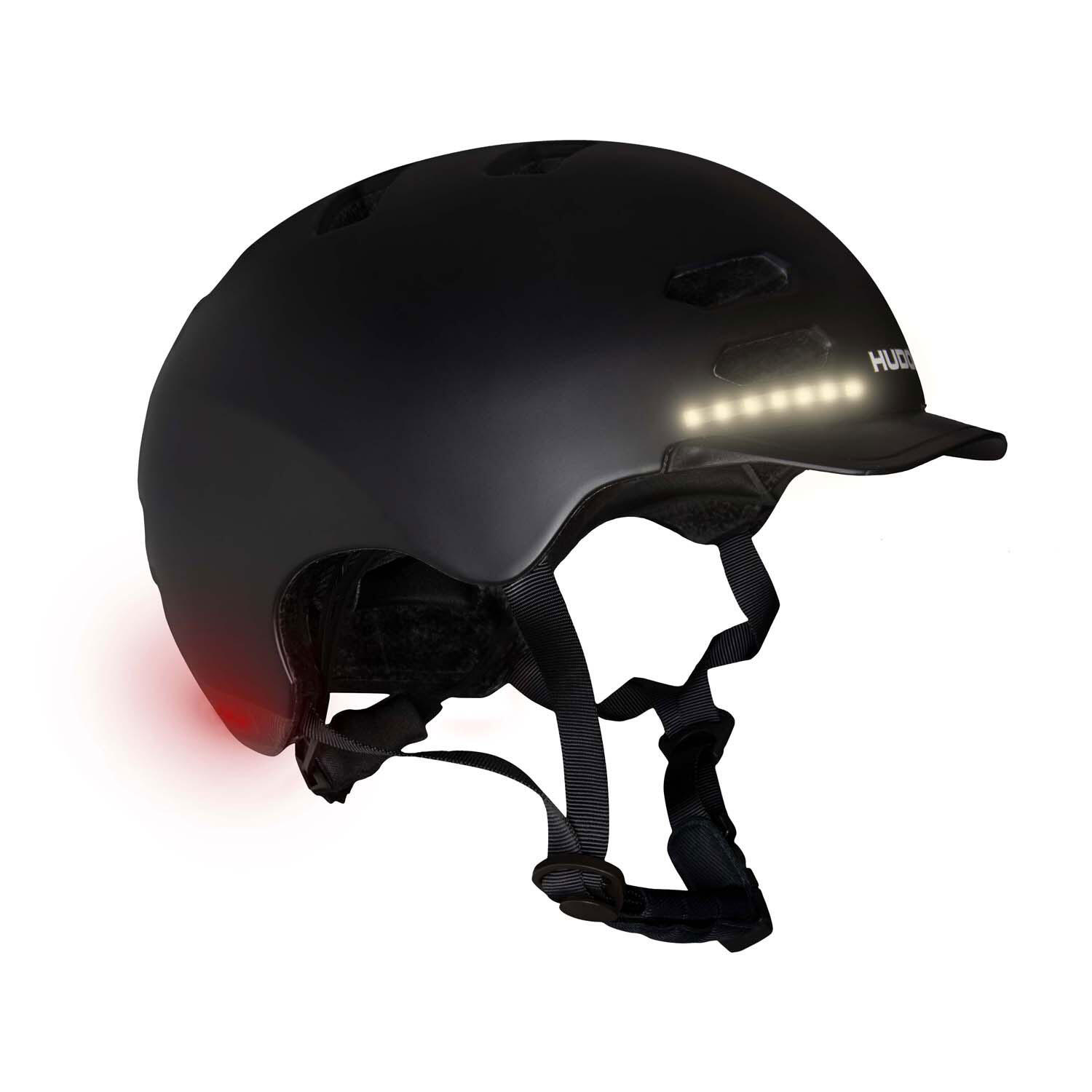 Casque de patinage Hudora noir avec éclairage LED, taille M (55-58 cm) 3/7
