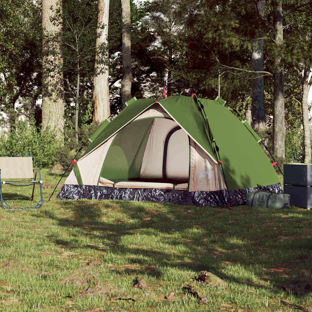 VidaXL koepeltent voor 3 personen met snelle opening groen 3/7