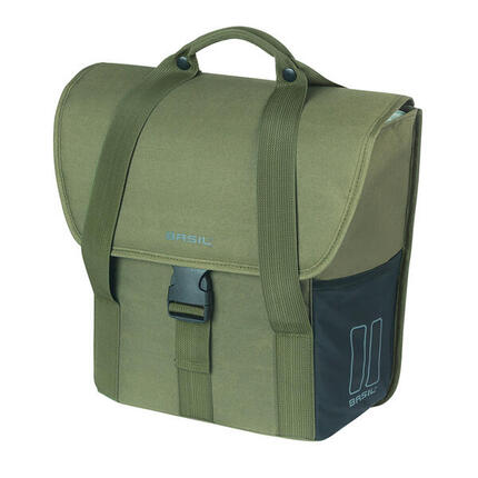 Basil Einzelpacktasche Go 16 Liter - Dunkelgrün 14x28x31 cm (Hook-On System, ...