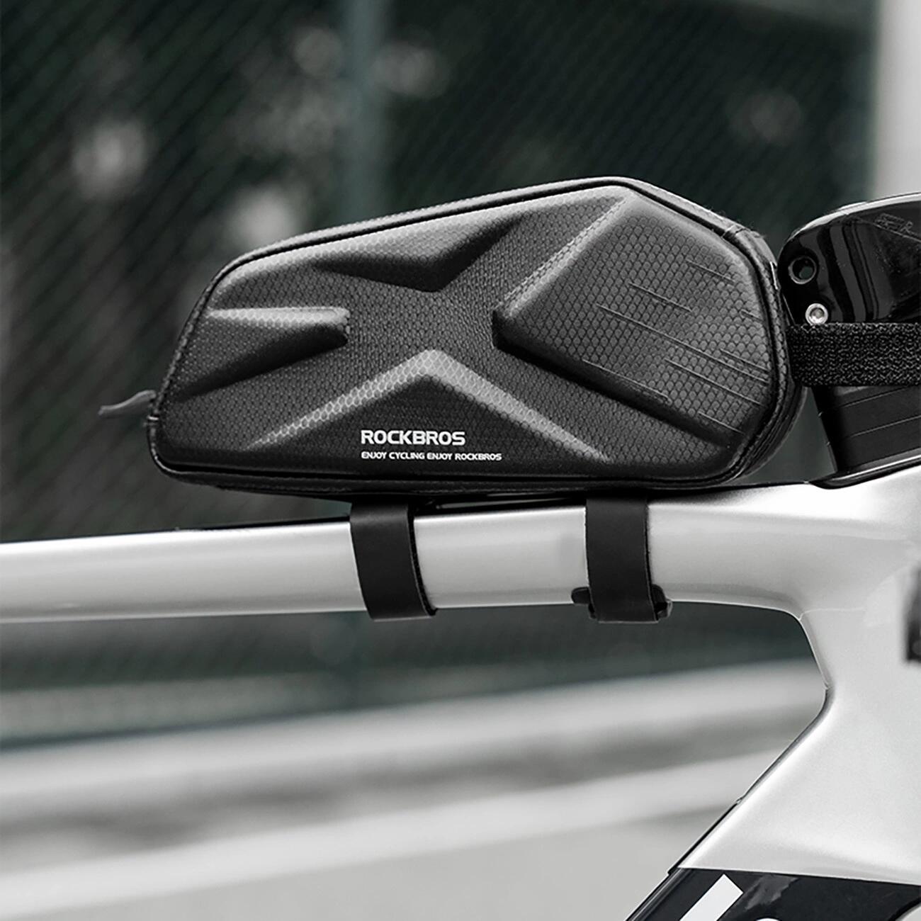 Bolsa Rígida de Bicicleta Rockbros para Cuadro, Tubo Superior, 1.4L - Negro 7/7