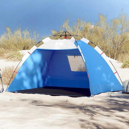 Tente de Plage Étanche 2 Personnes avec Libération Rapide en Bleu