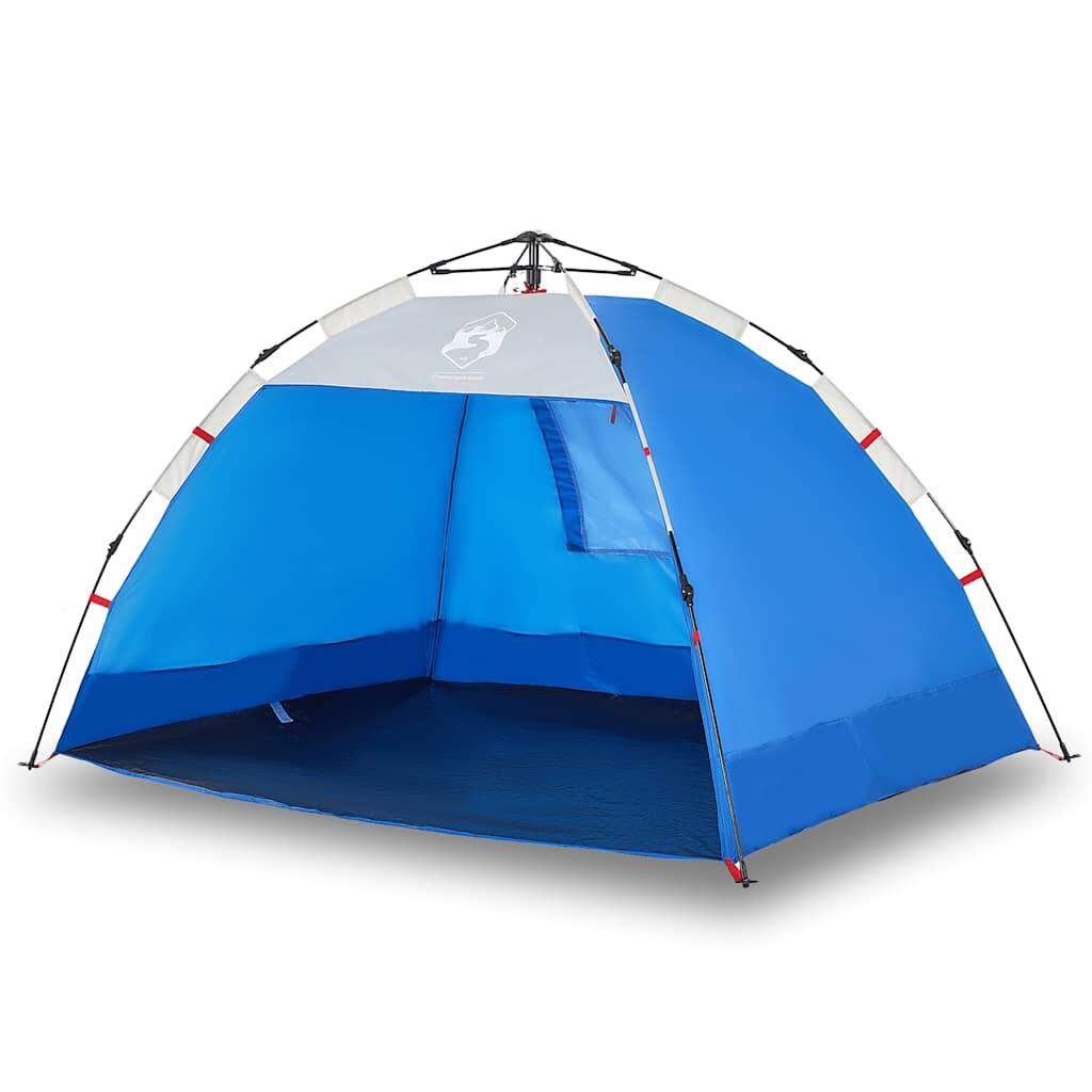 Tente de Plage Étanche 2 Personnes avec Libération Rapide en Bleu 2/7