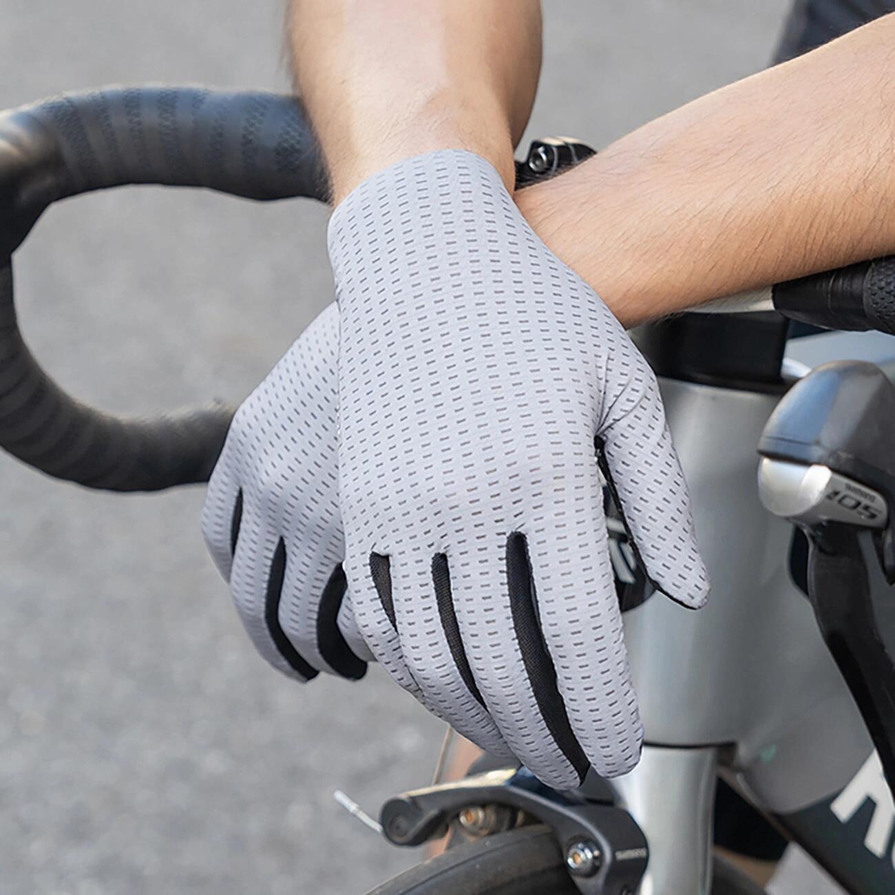 Guantes de ciclismo transpirables de dedo completo Rockbros - Gris 6/6