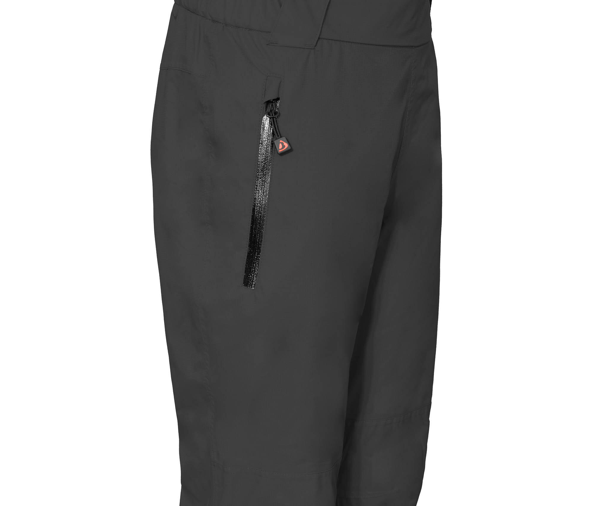 (Über-) Regenhose elastischer Bund, 12000 mm Wassersäule, Netzfutter Schwarz 3/4