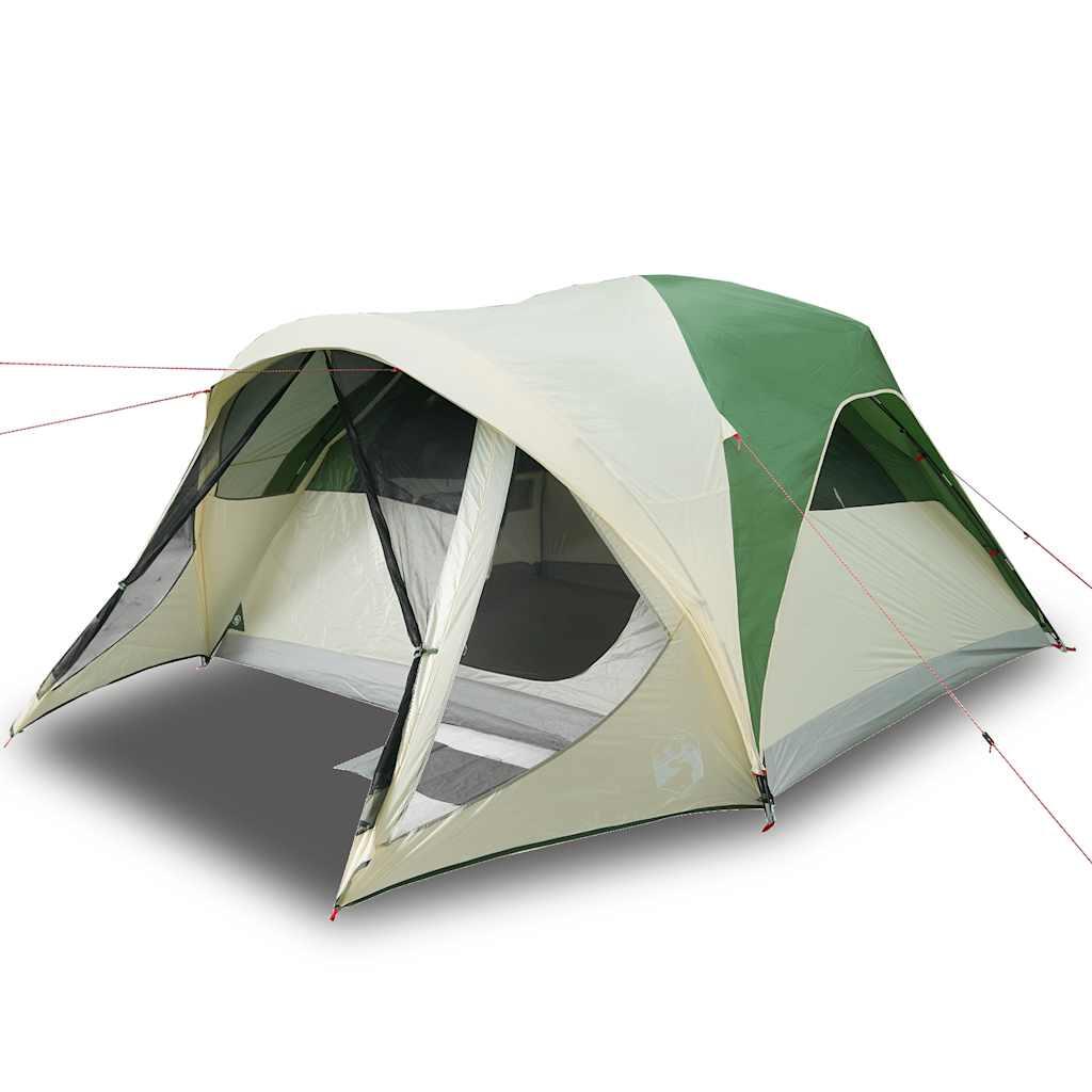 VidaXL Tenda Tunnel 6 Posti Impermeabile Verde 2/4