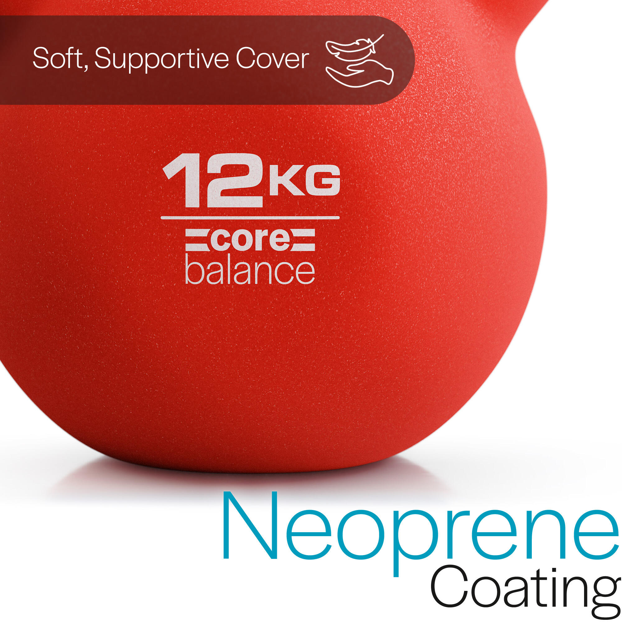 Cast Iron Kettlebell Weight Neoprene Coated Home Gym Fitness Core Balance 4-20kg 4/6