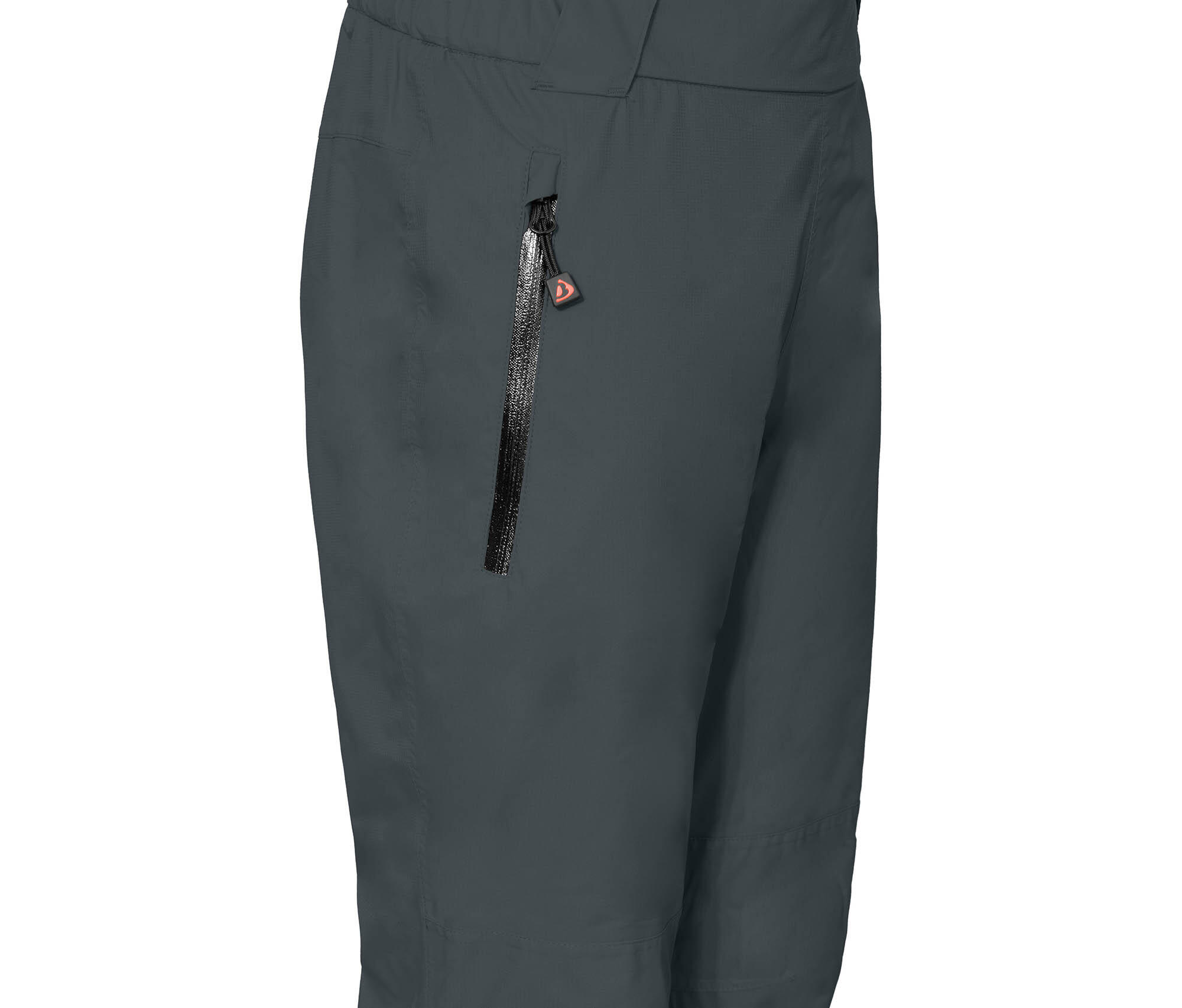 (Über-) Regenhose elastischer Bund, 12000 mm Wassersäule, Netzfutter grau 3/4