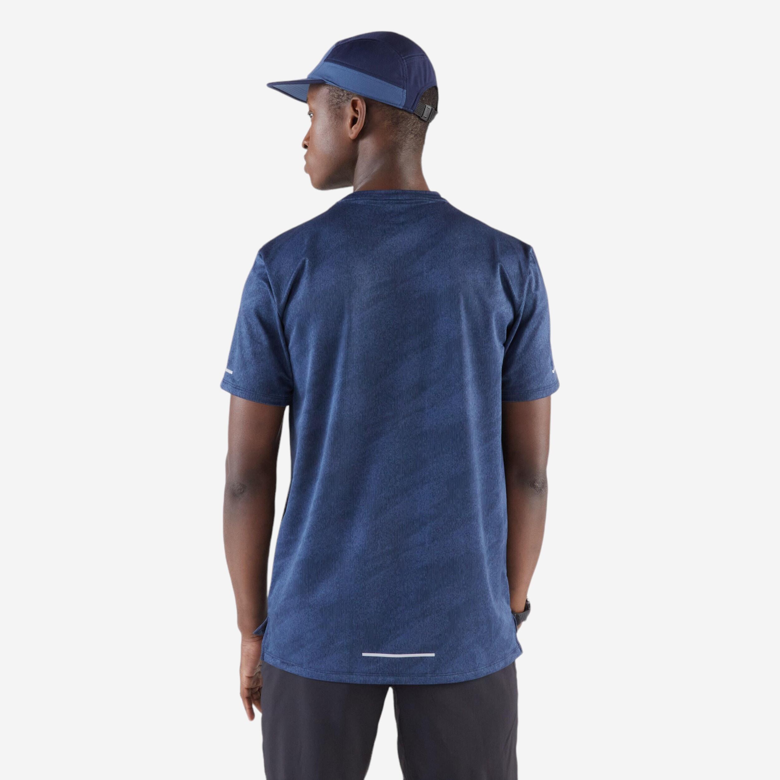 Segunda Vida - T-shirt Respirável de Corrida Homem Kiprun Run 500 Azul... - Bom 3/5