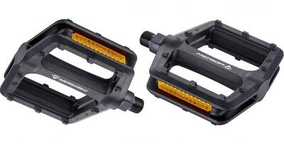 MERIDA Plattformpedale LOW aus Nylon 1 Paar mit abnehmbare Reflektoren schwar...