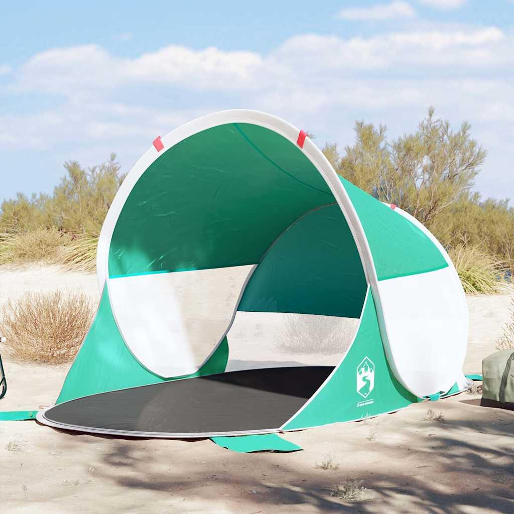 Vidaxl - Vidaxl Tente De Plage Pop-up - Étanche Et Légère - Tente - Bleu|incolore - 2 Places - Decathlon